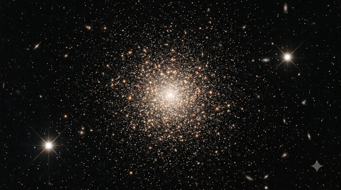 은하 바깥 멀리 떨어진 구상성단 NGC 2419의 별 무리