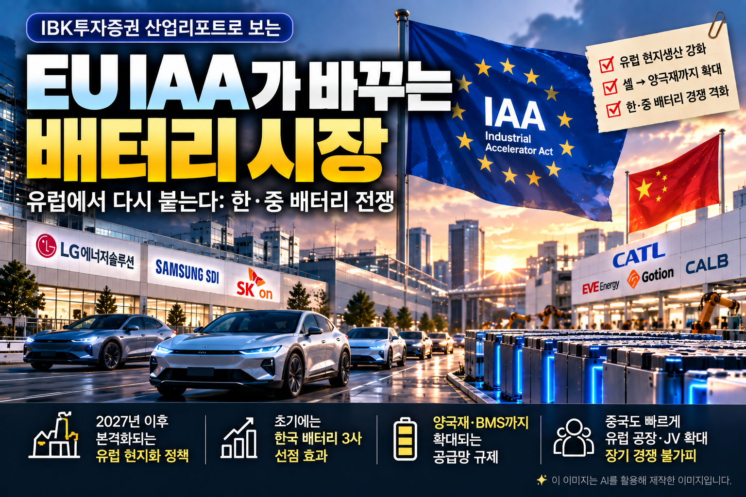 EU IAA 시행으로 변화하는 유럽 배터리 시장과 한국&middot;중국 배터리 기업의 현지 생산 경쟁