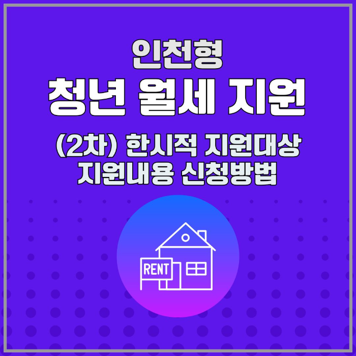 인천형/청년/월세/한시적/지원