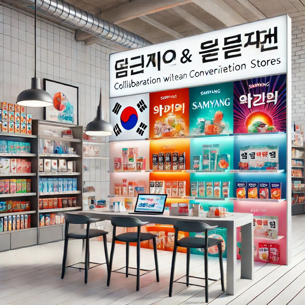 삼양과 한국 편의점의 한정판 제품 출시 및 패키지 개발 파트너십