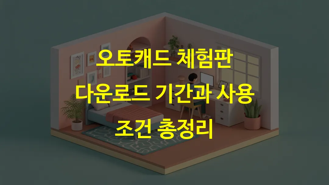 오토캐드 체험판 다운로드 기간과 사용 조건 총정리