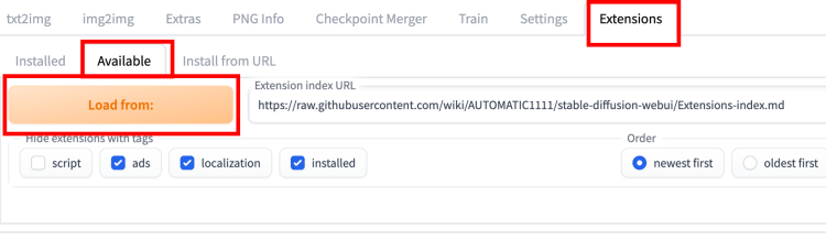 ControlNet 확장 설치 1