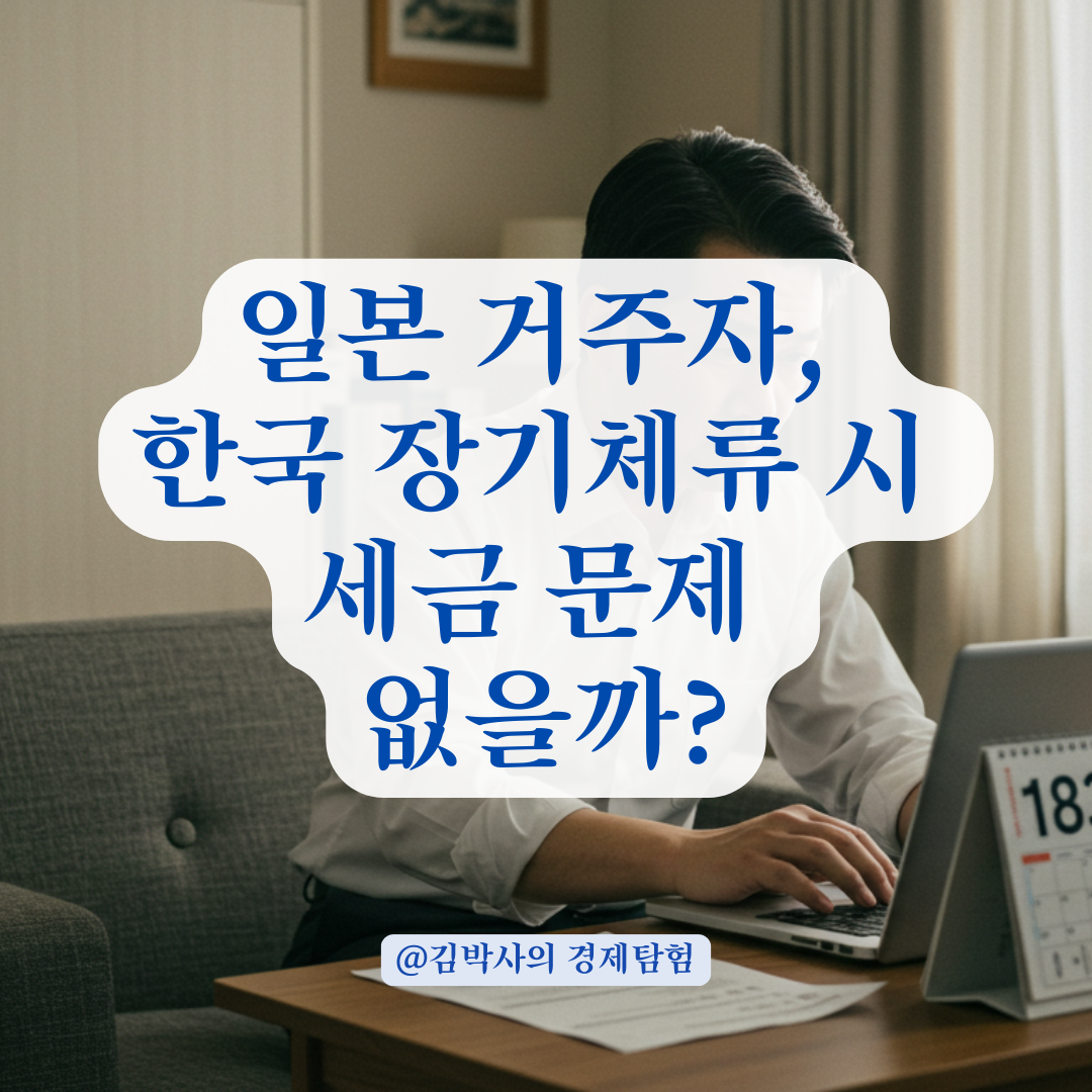 일본 거주자 신분으로 한국에 체류하면 세금 문제 생길까? 국세청 기준 정리.