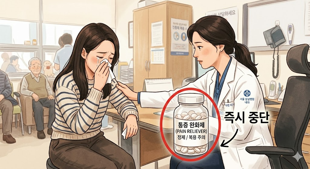 유발 약물 중단 및 대체