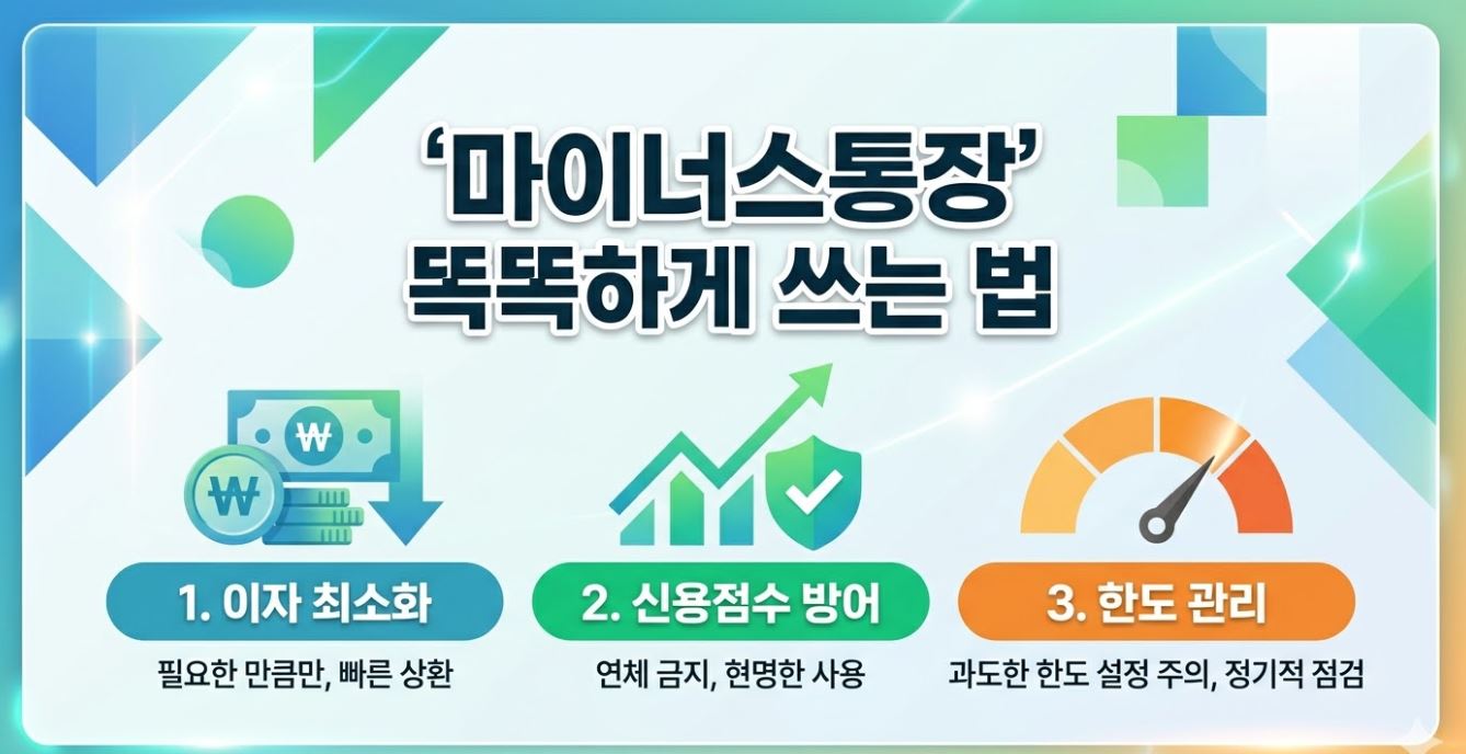 마이너스통장 사용법 포스팅 썸네일 사진