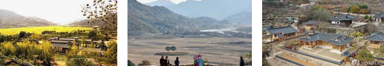 최참판댁 각 계절별 전경