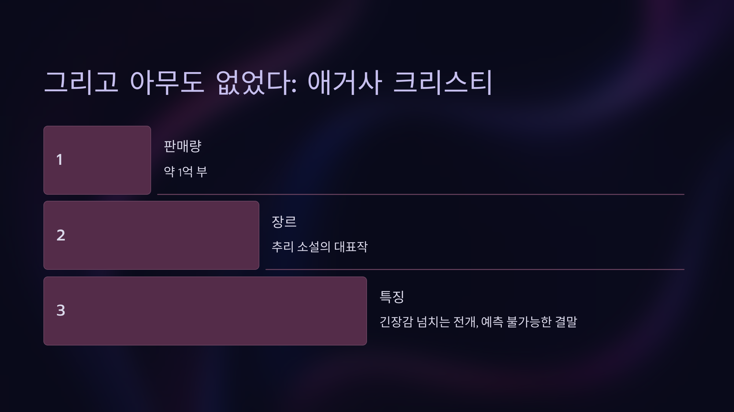 그리고 아무도 없었다: 애거사 크리스티