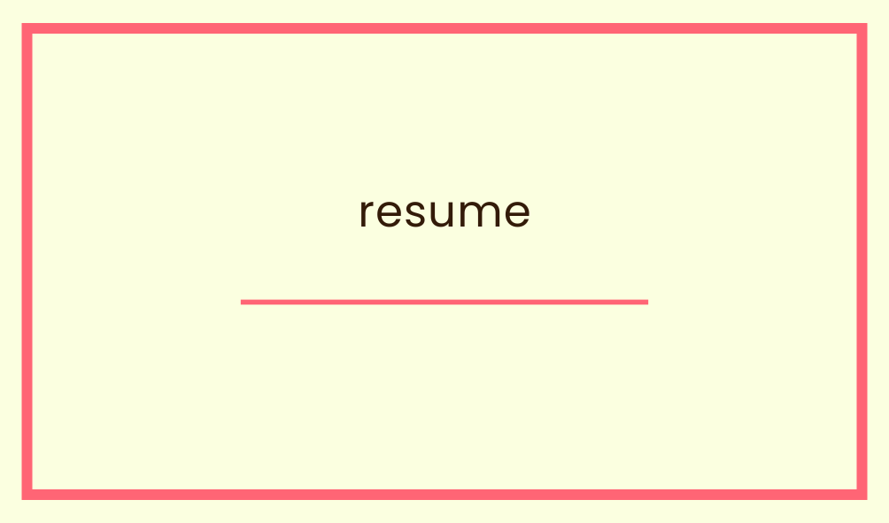 resume
