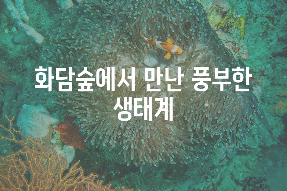 화담숲에서 만난 풍부한 생태계