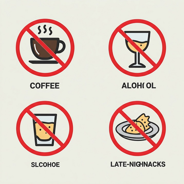 커피,술, 야식 금지