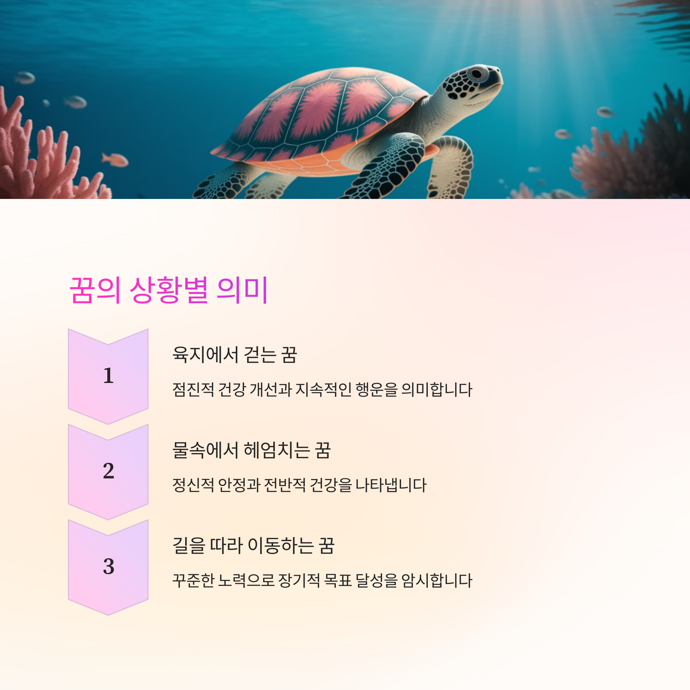 거북이가 천천히 움직이는 꿈