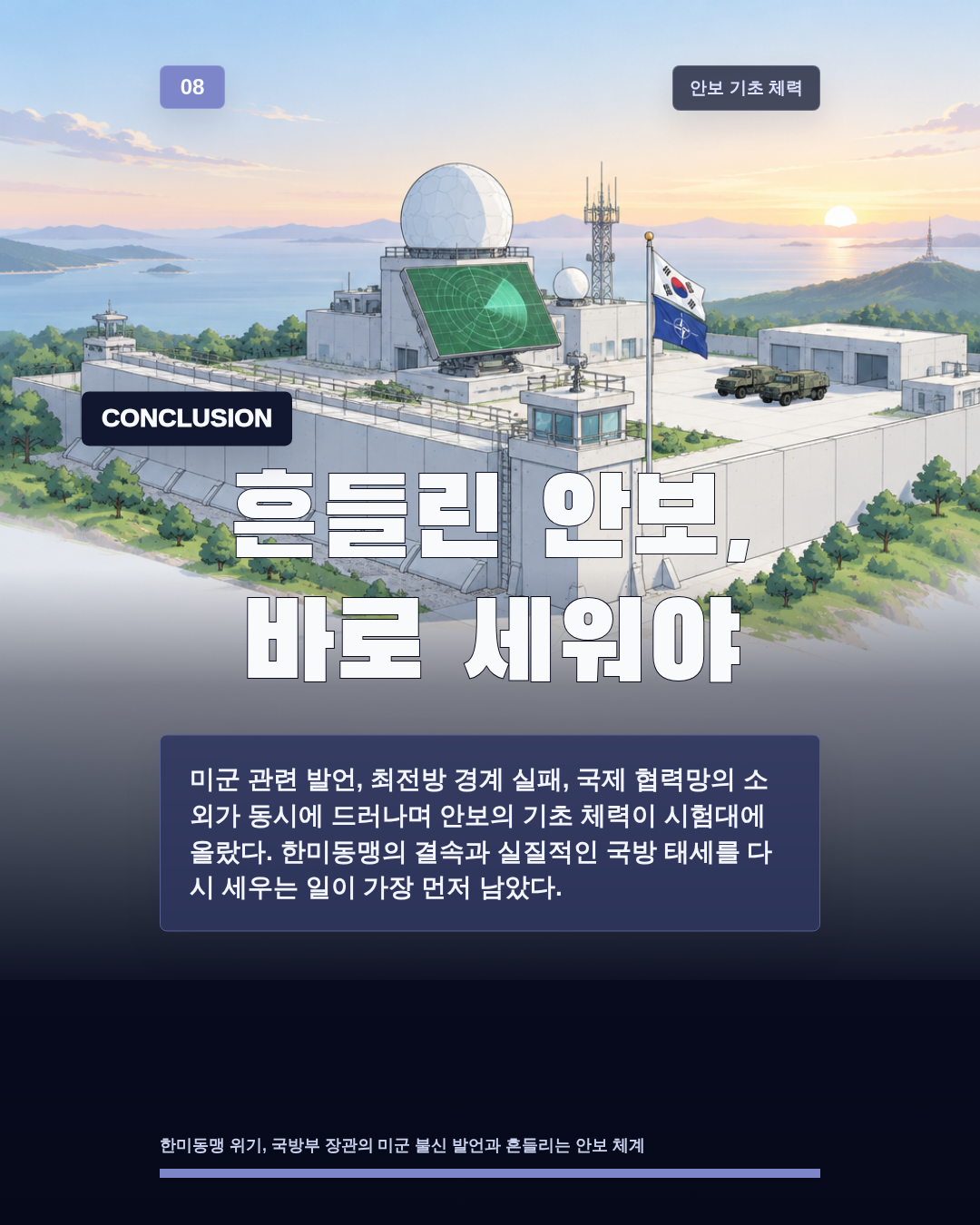 흔들린 안보, 바로 세워야