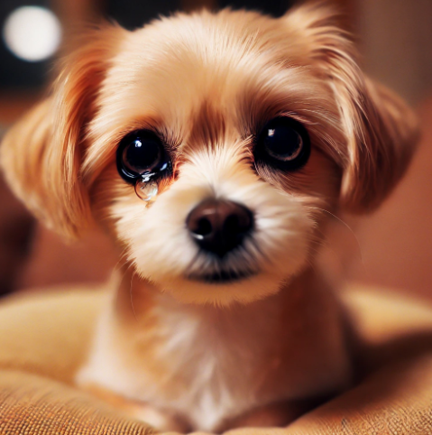 강아지 눈물자국