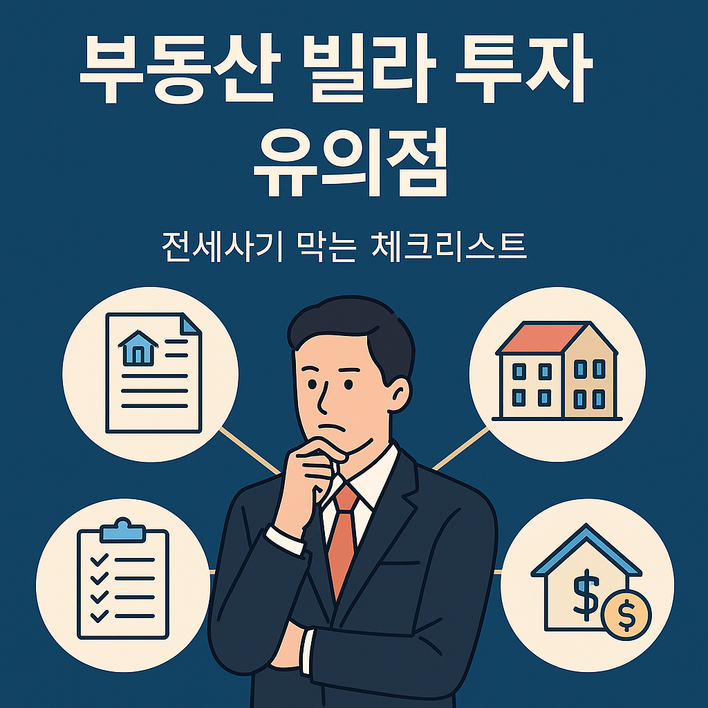 부동산 빌라 투자 유의점｜전세사기 막는 체크리스트