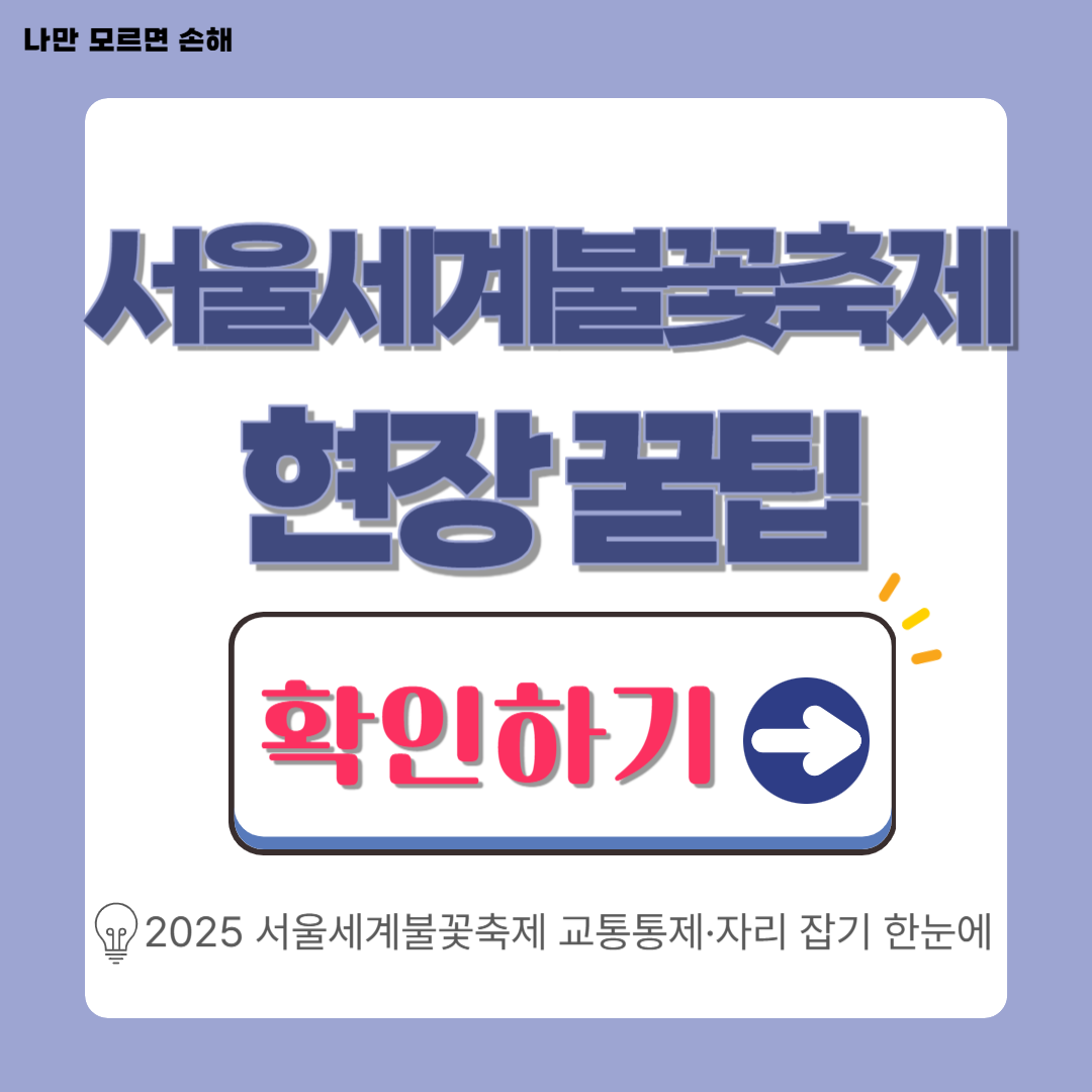 2025 서울세계불꽃축제│여의도 현장 관람 꿀팁·교통통제 완벽 가이드