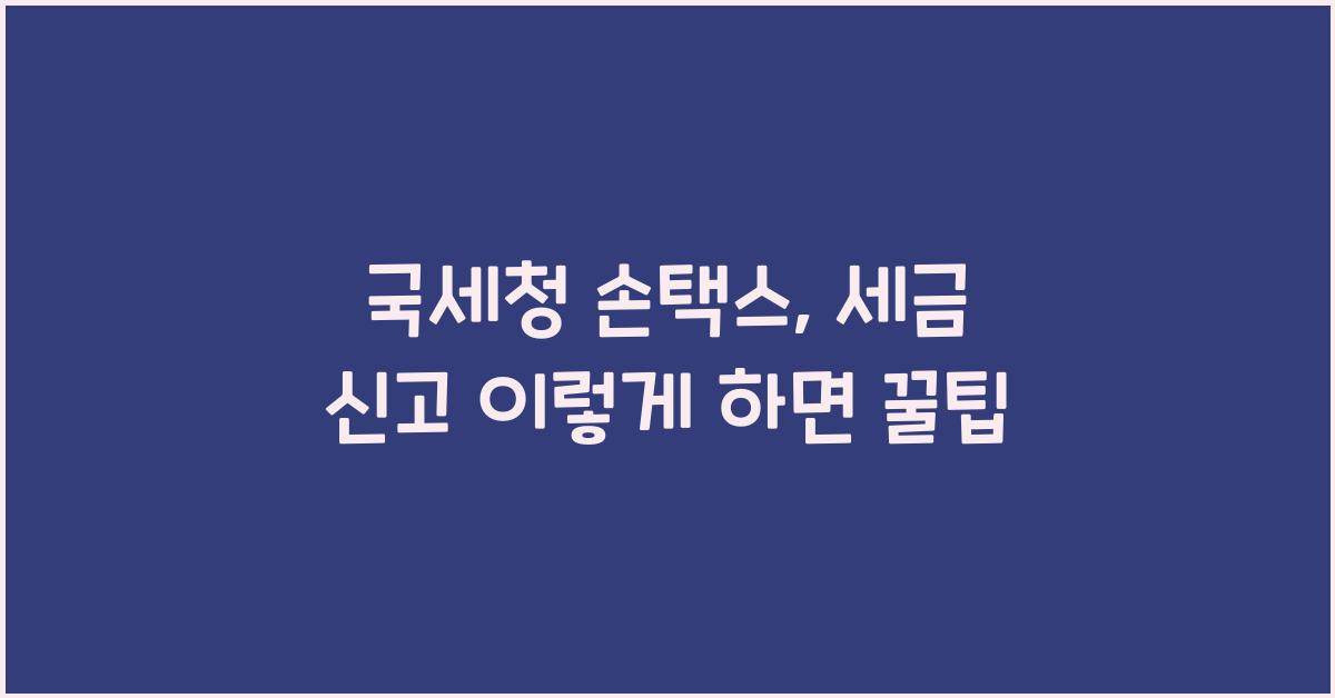 국세청 손택스