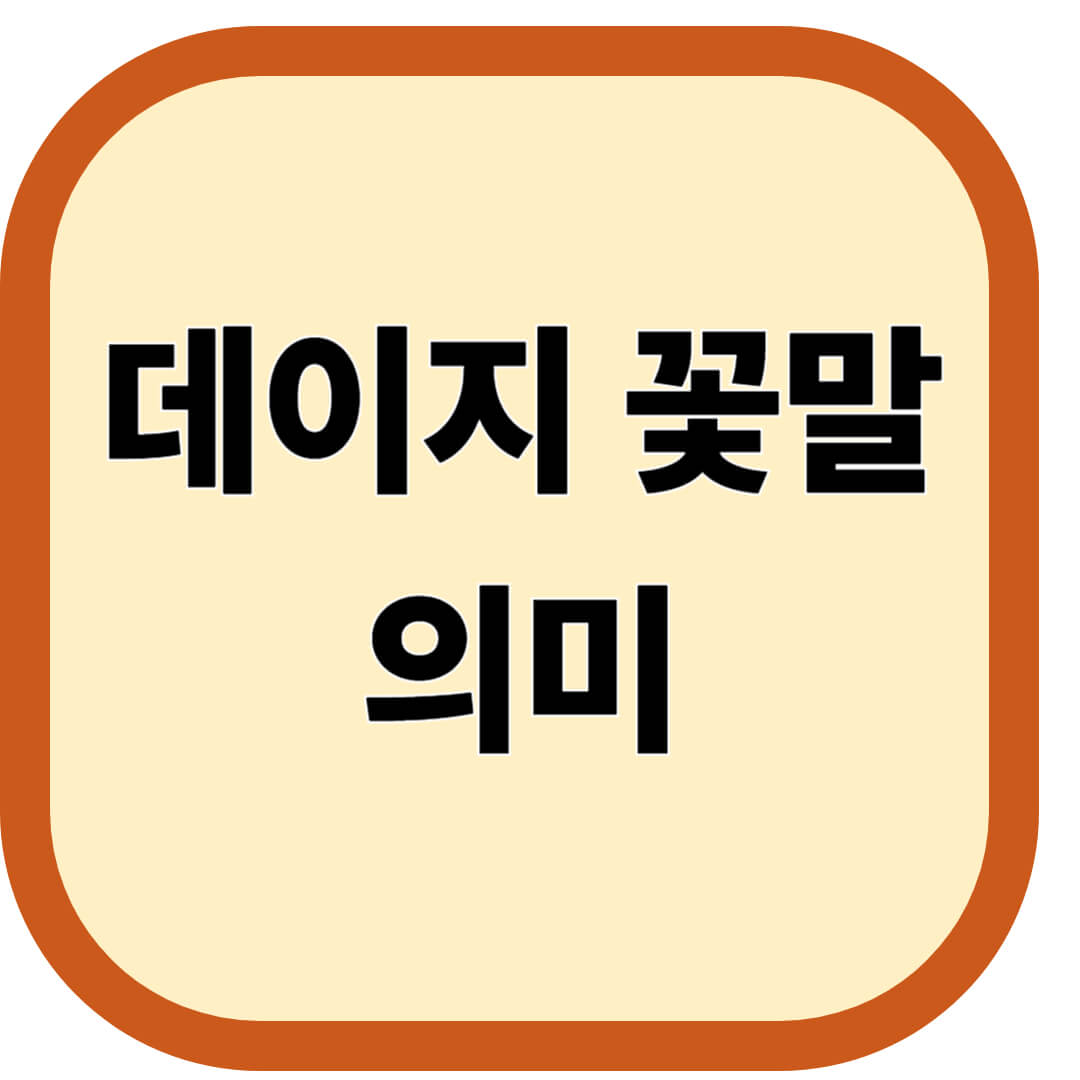 데이지 꽃말 의미