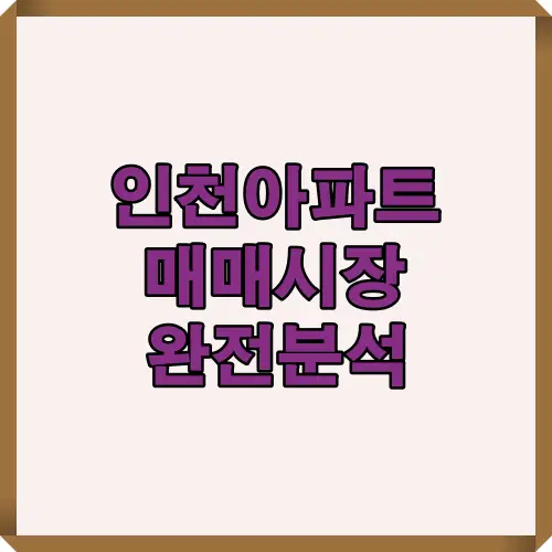 2025년 인천 아파트 매매시장의 흐름과 주요 변화 요인을 완전 분석한 인포그래픽으로, 지역별 시세와 정책 영향, 매수&middot;매도 전략을 정리했습니다.