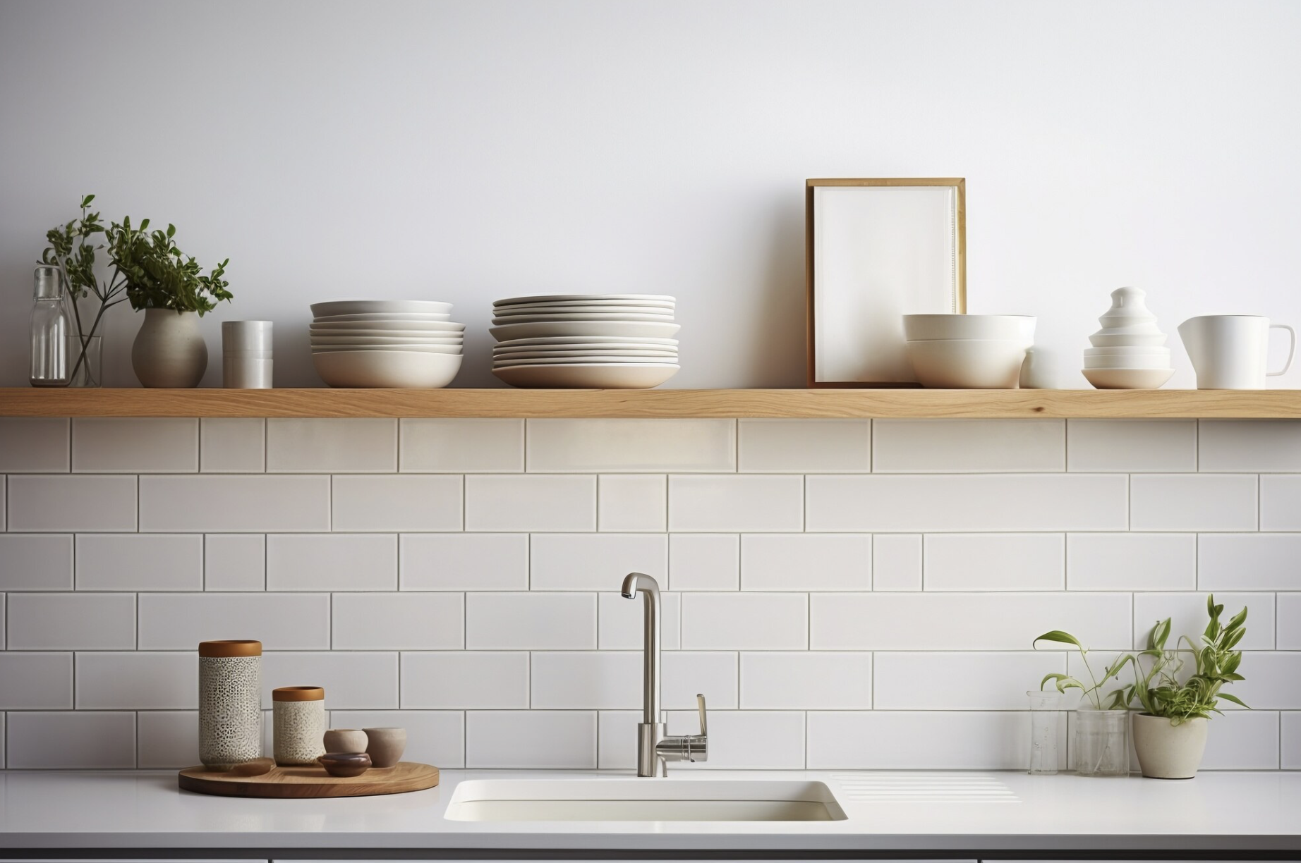 싱크대 벽면과 상판 틈새