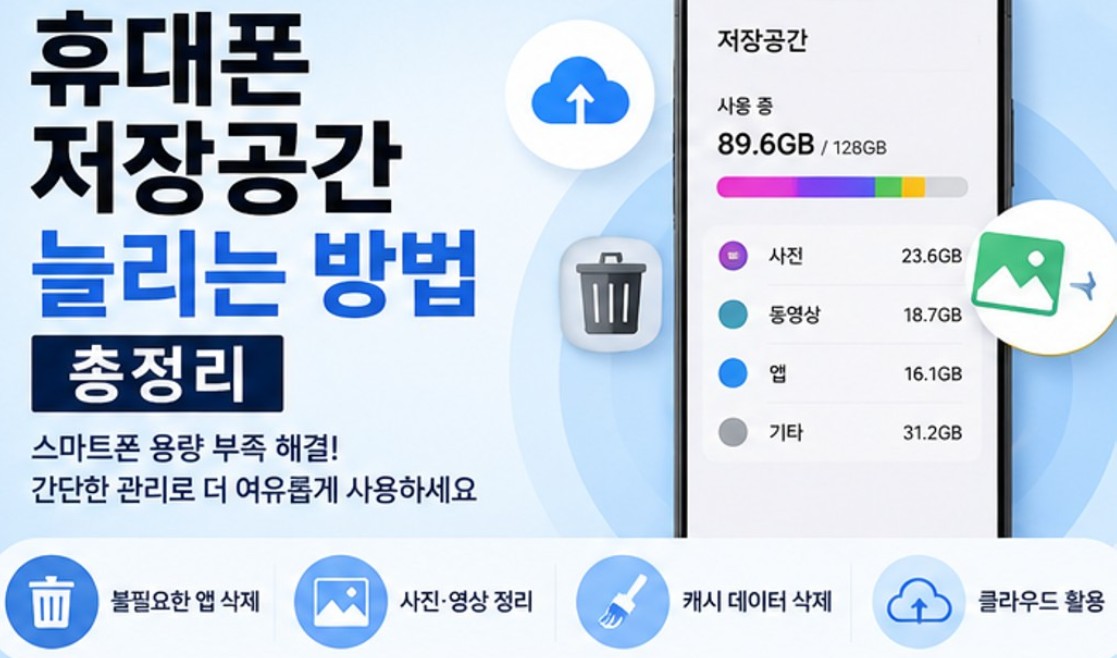 휴대폰 저장공간 늘리는 법