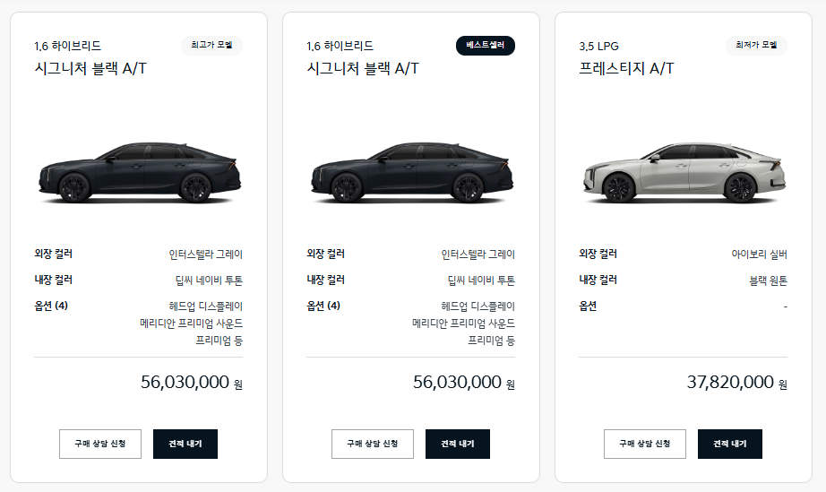 기아 K8 하이브리드 가격표