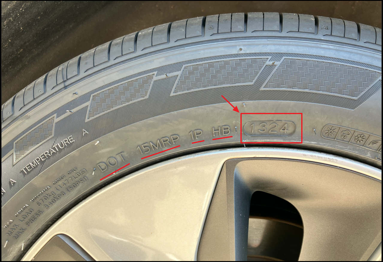 한국타이어 제조 일자 확인 방법2