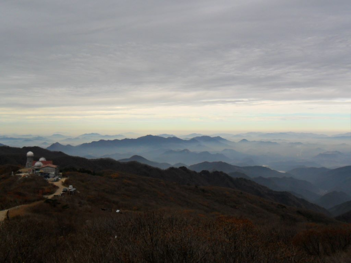 소백산 정산에서 바라본 모습
