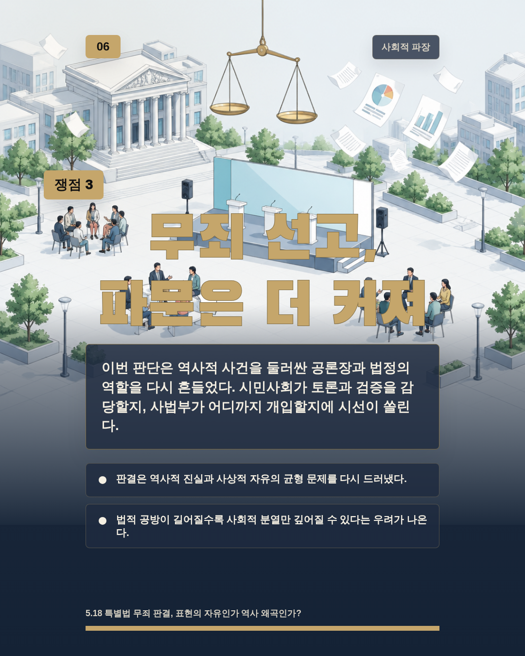 무죄 선고, 파문은 더 커져