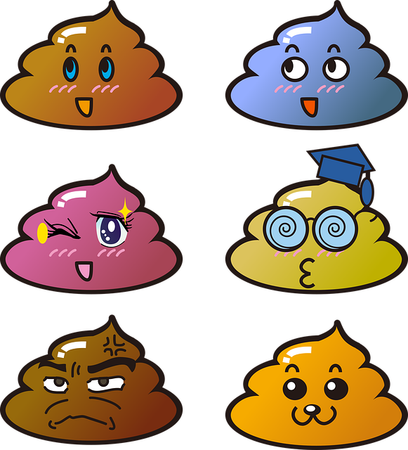 각각 다른 모양과 색깔, 다른 표정의 변 캐릭터들