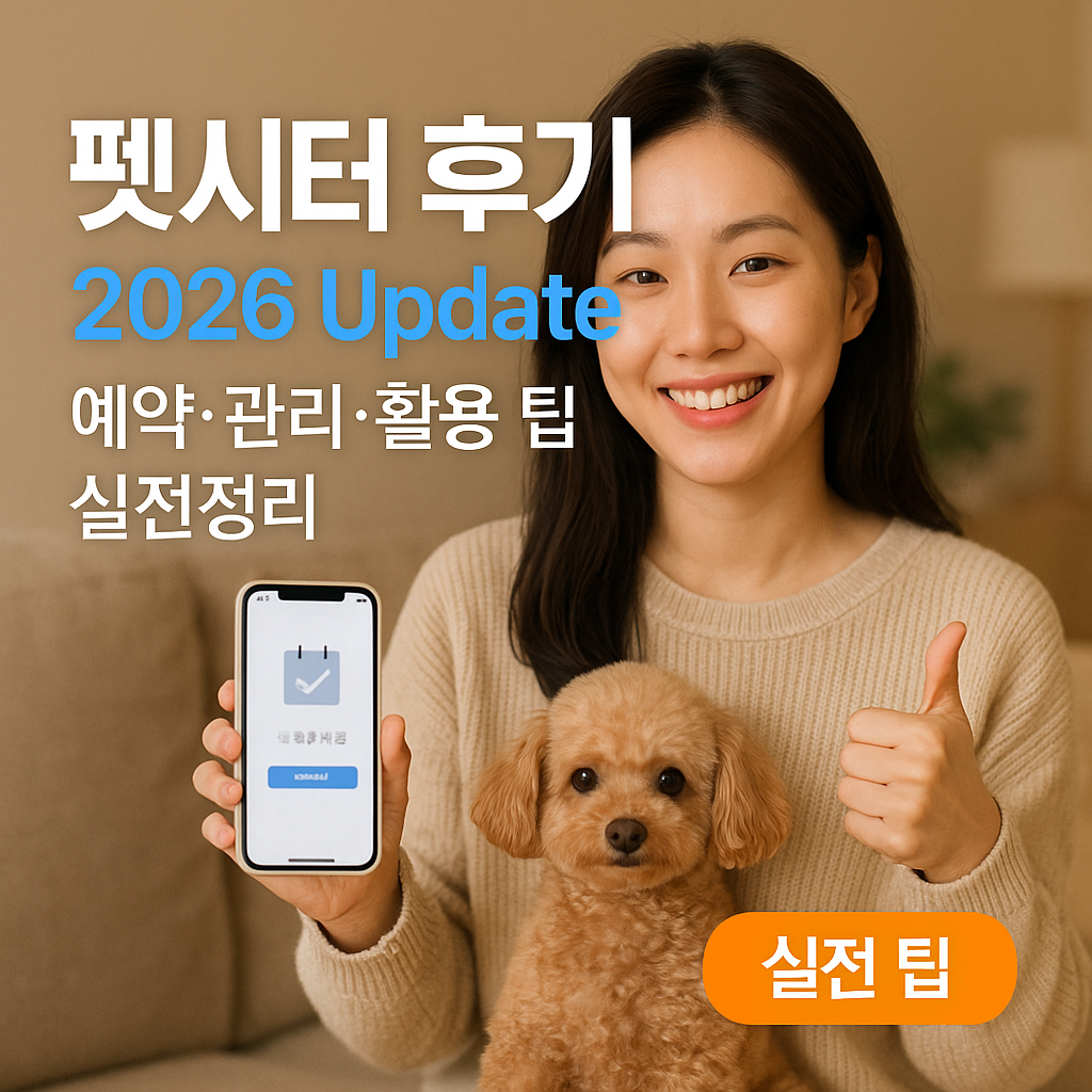 펫시터 후기 2026 Update | 예약·관리·활용 팁 실전정리