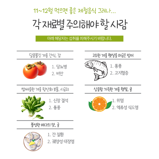 11월 12월 제철음식 추천