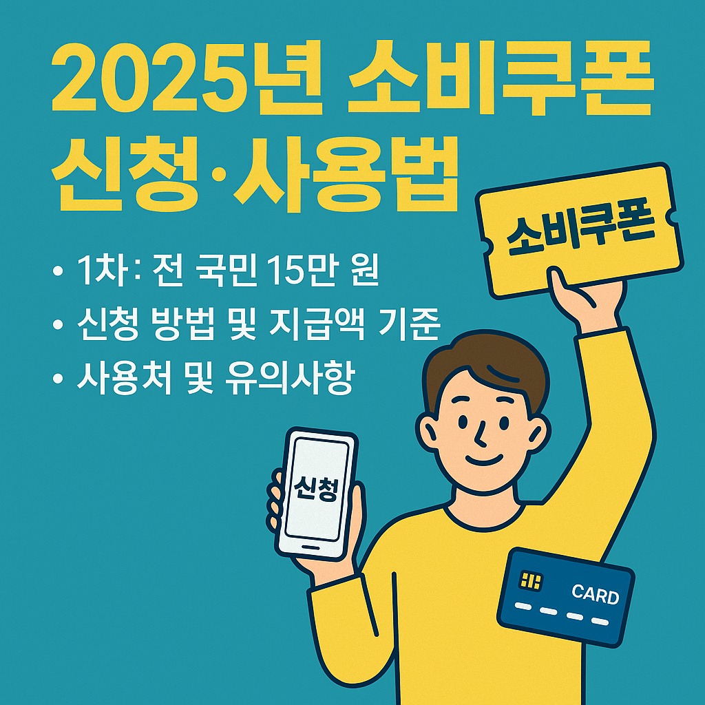 민생회복 소비쿠폰 2025 총정리: 신청방법부터 사용처, 지급시기 까