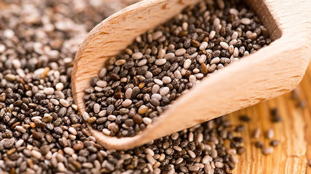 치아(Chia) 식물의 씨앗 확대 사진