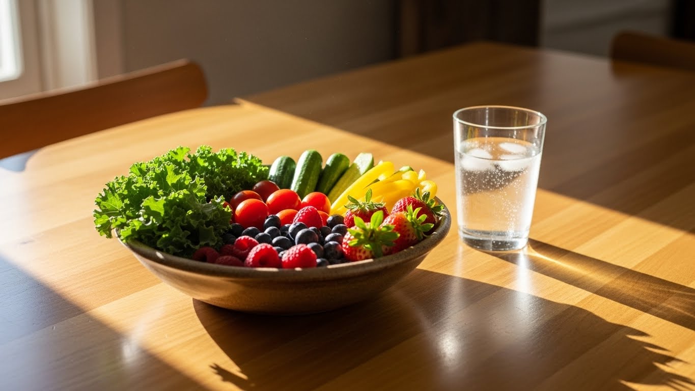 평소 건강한 식단을 통해 몸의 컨디션을 관리하고 정기 검진을 준비하는 일상의 모습