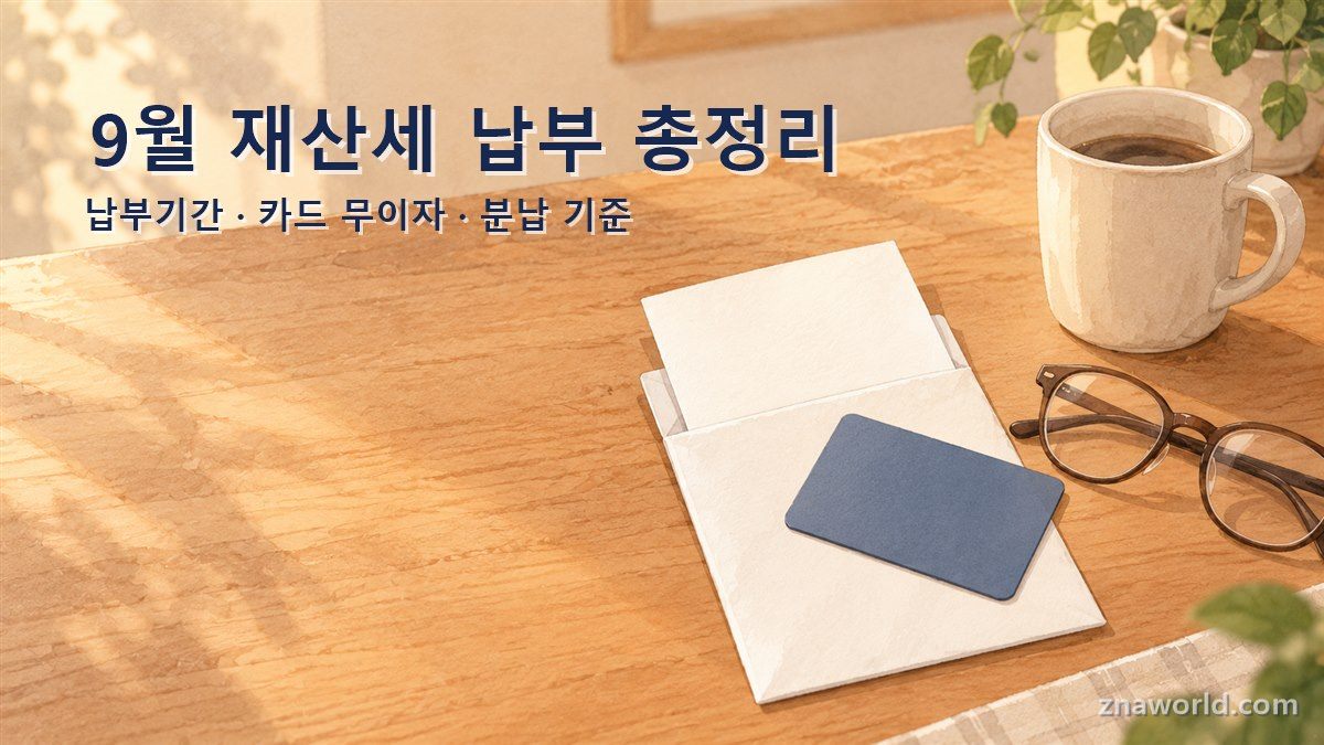 9월 재산세 납부 총정리 안내 이미지