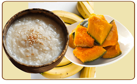 죽 호박 바나나