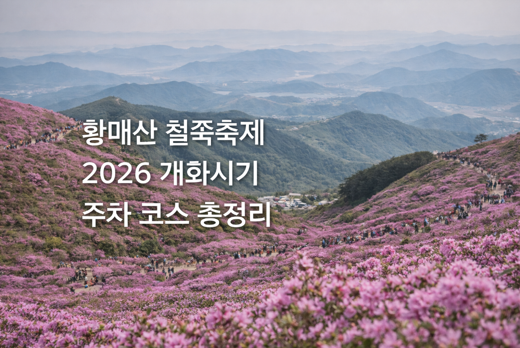 황매산 철쭉축제 2026, 개화시기 스팟장소 주차 코스 총정리