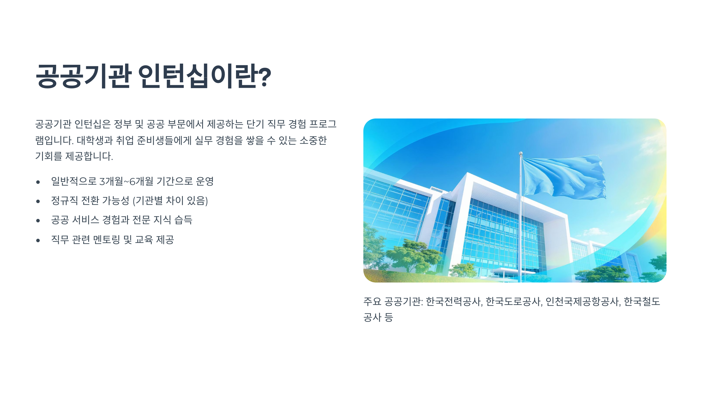 공공기관 인턴십이란?