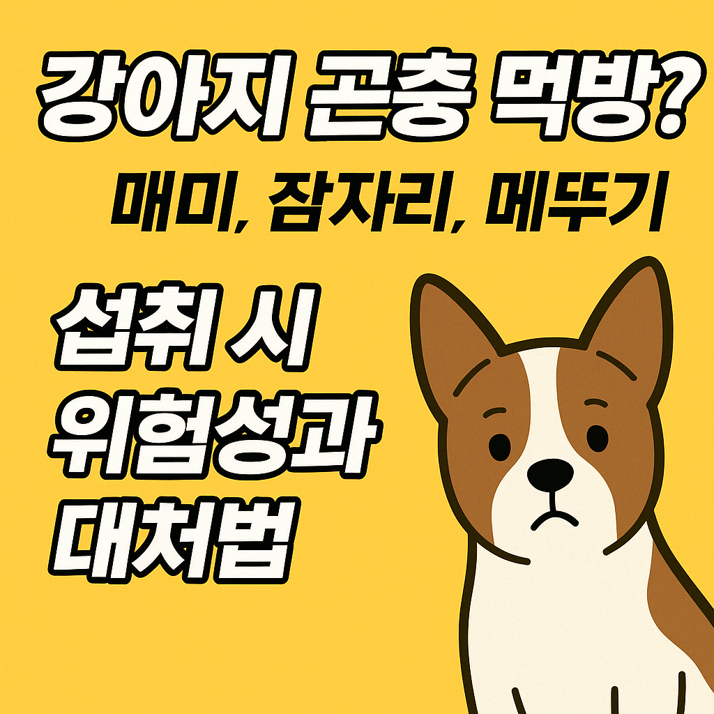 매미,잠자리,메뚜기 강아지가 먹어도 괜찮은가?