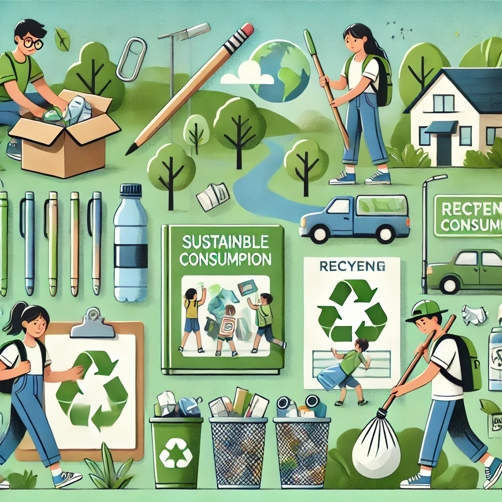 학생들의 친환경적 행동(친환경 학용품, 재활용프로젝트, 플로깅)