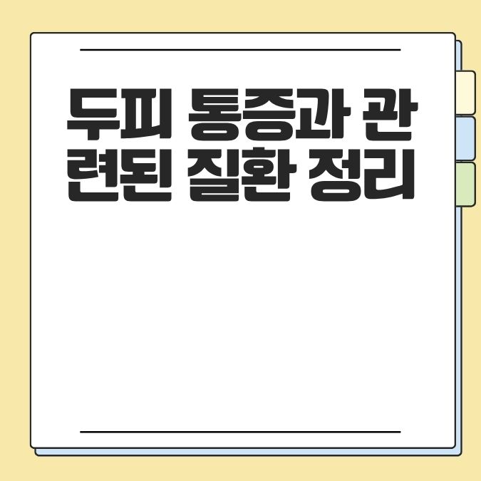 두피 통증과 관련된 질환 정리