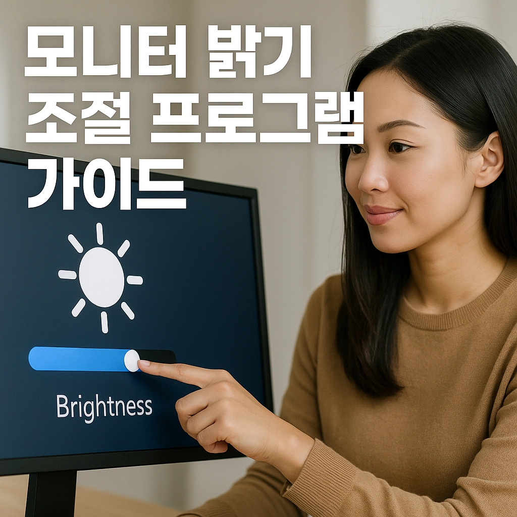 모니터 밝기 조절 프로그램 가이드