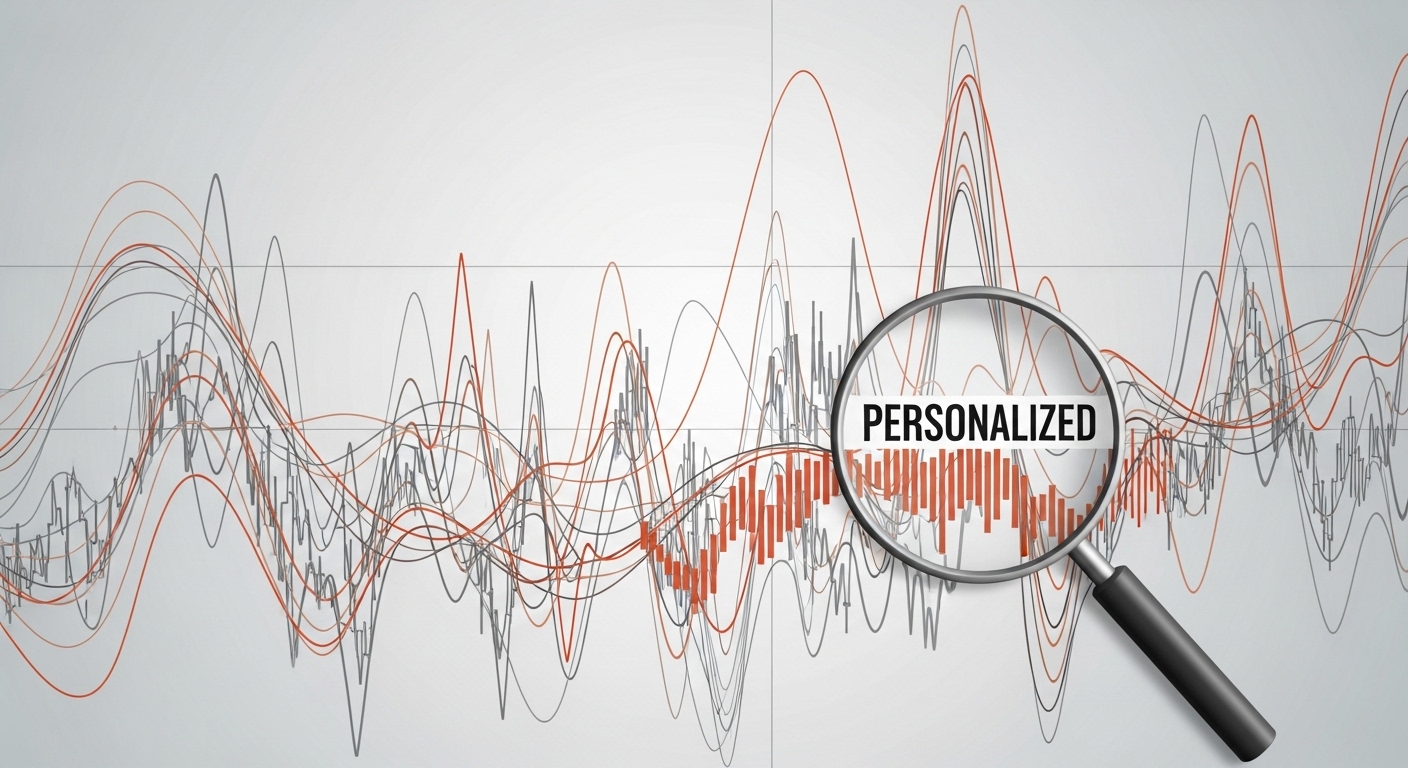 복잡한 현대 사회에서 개인화된 은퇴 계획의 중요성을 상징하는 추상적인 이미지