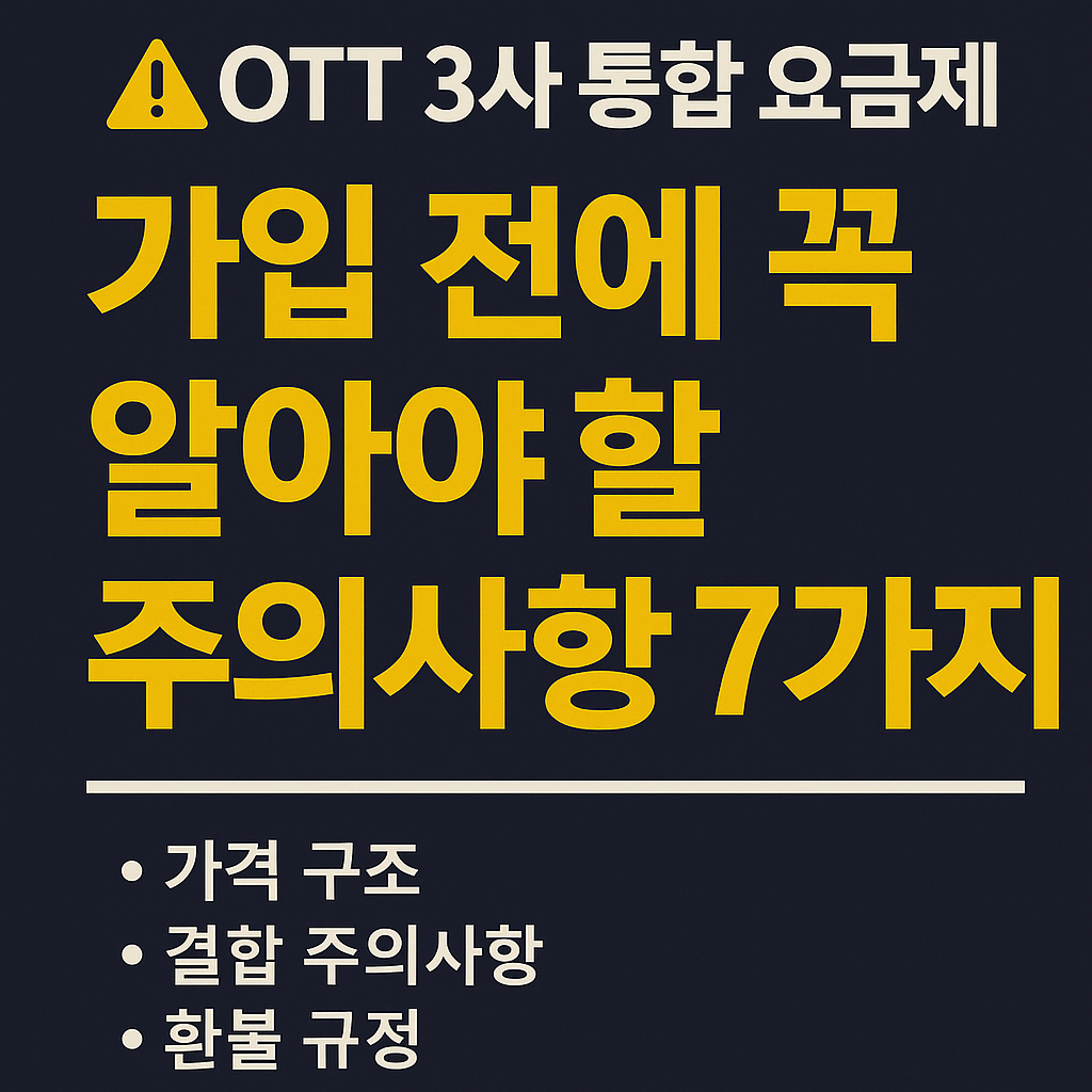 OTT 3사 통합 요금제