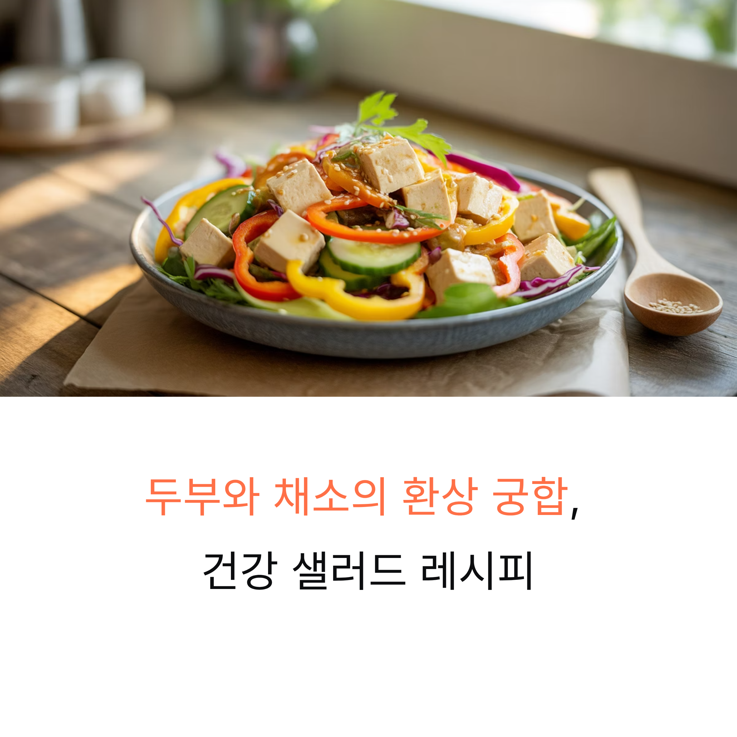 두부와 채소 환상 궁합 샐러드 레시피