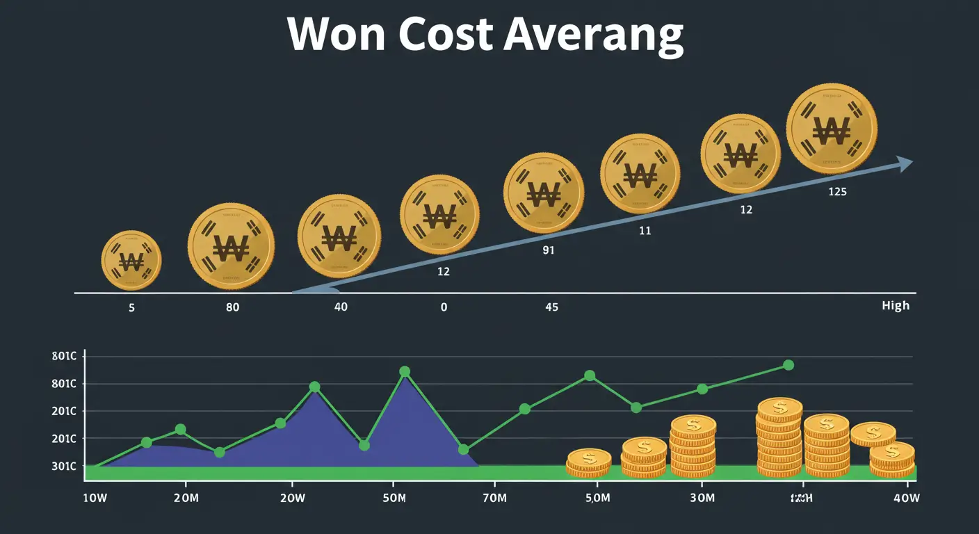 환율이 낮을 때 더 많은 달러를 매수하여 평균 환전 단가를 낮추는 원화 코스트 애버리징 효과