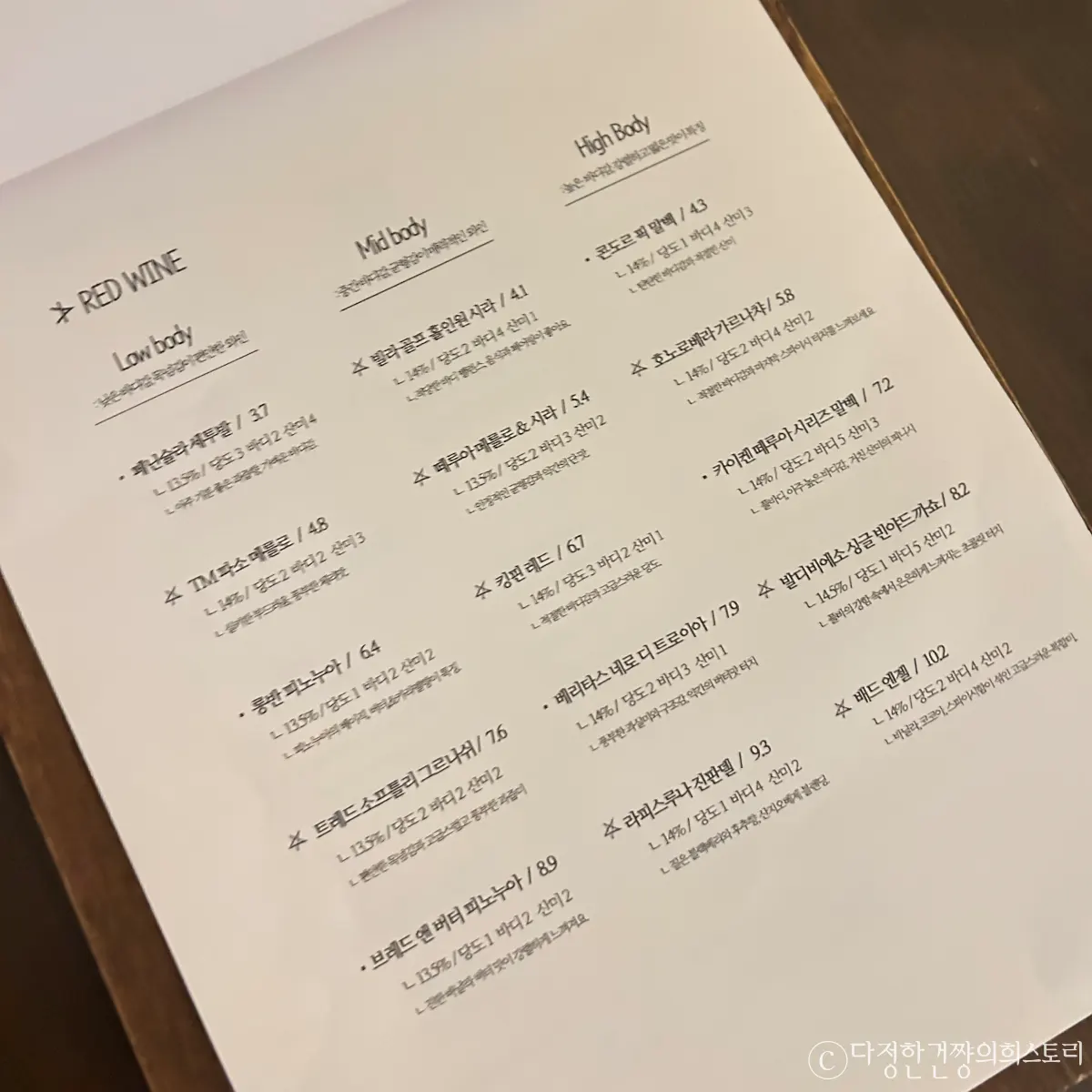 상도-와인바-분위기-맛집-추천-프렌밀리-레드-와인-리스트