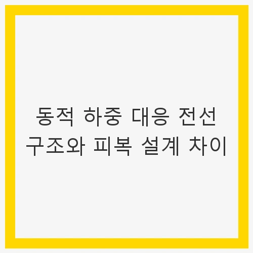 동적 하중 대응 전선 구조와 피복 설계 차이