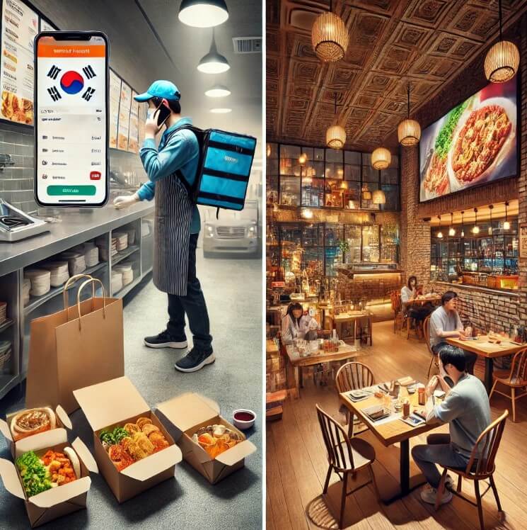 배달업 vs 매장 운영 관련 이미지