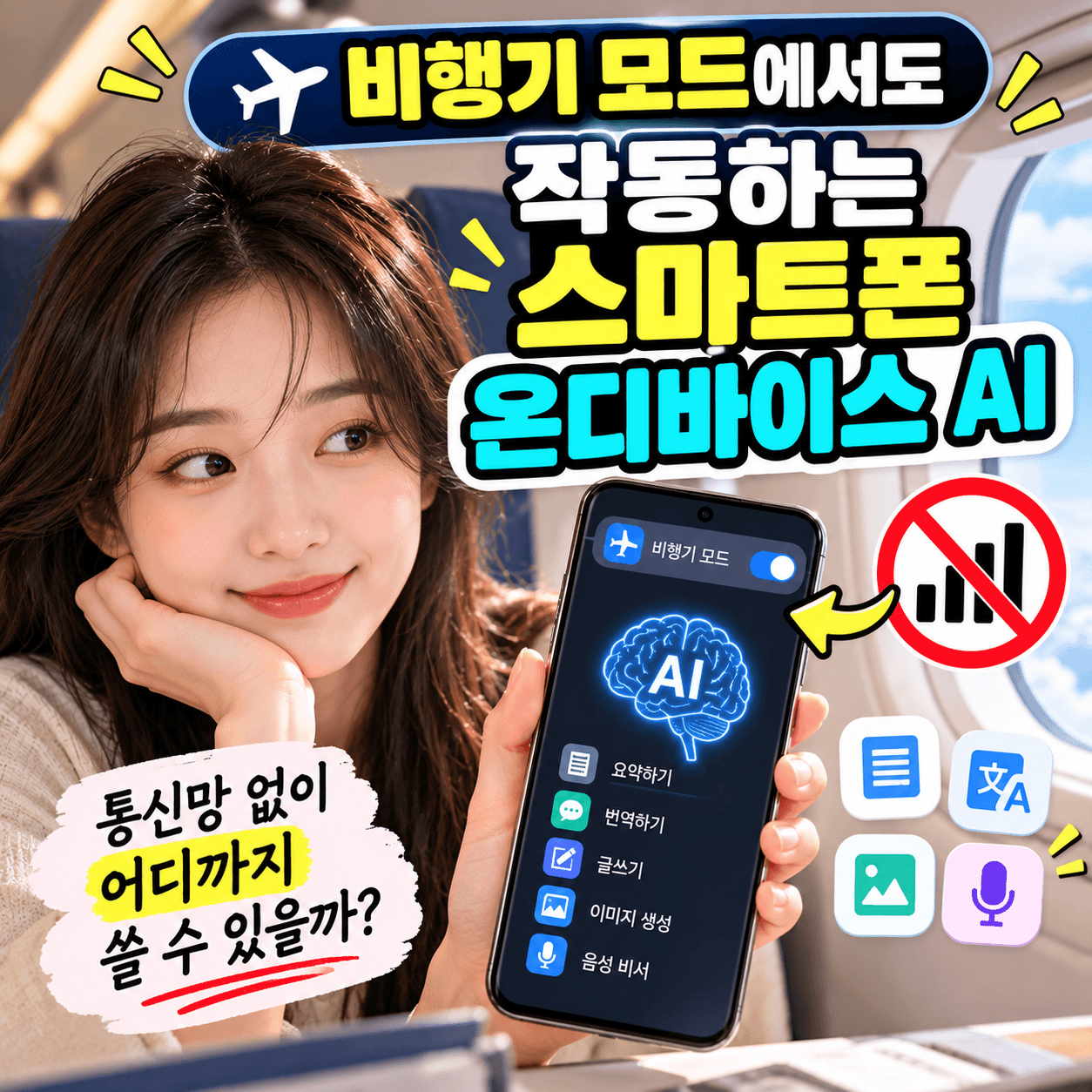 비행기-모드-스마트폰-온디바이스-AI-통신망-없이-사용
